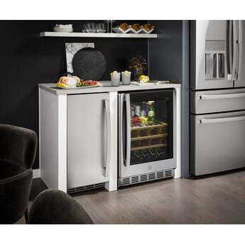 GE 15 Inch Under Ice Maker with Nugget Ice, 50lbs Daily Production, 26 Lbs. Capacity, Wi-Fi Connectivity, LED Lighting, Ice Scoop, Clean Reminder Light, and UL Listed: Panel Ready — thumbnail 4